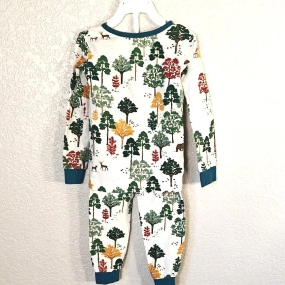 BedHead 3T Pajama Set Winter Woodland Forest Long Sleeves Jogger Pants Soft Knit